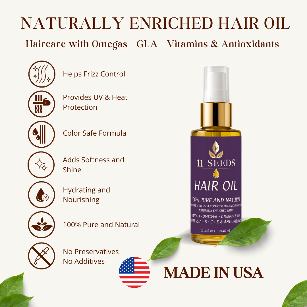 Organic Naturally Enriched Hair Oil Ingredients